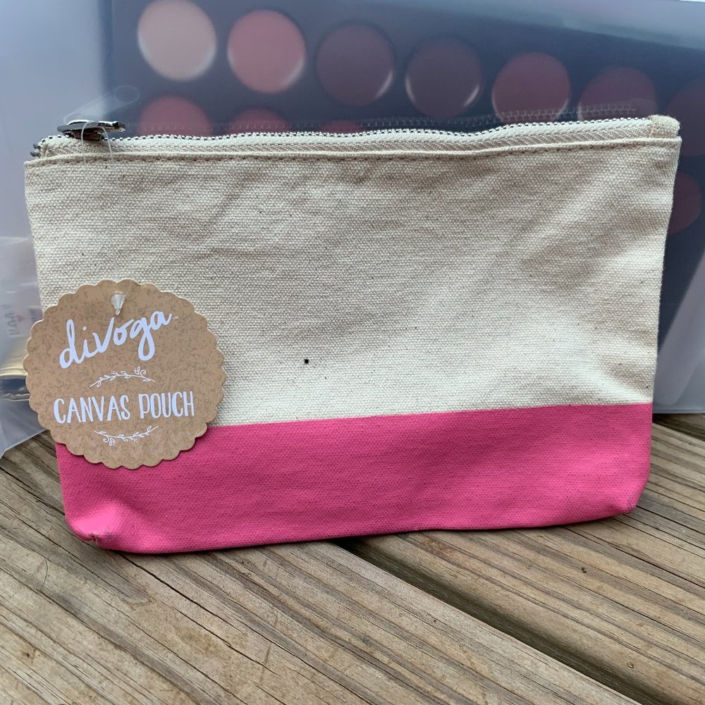 Canvas and Pink Bag